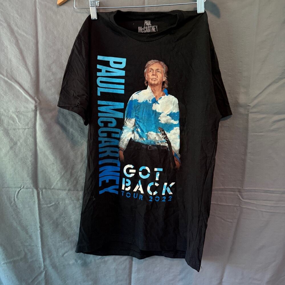 Paul Mccartney Shirt Size S Graphic Tee Short Sleeve Got Back Tour 2022 Black